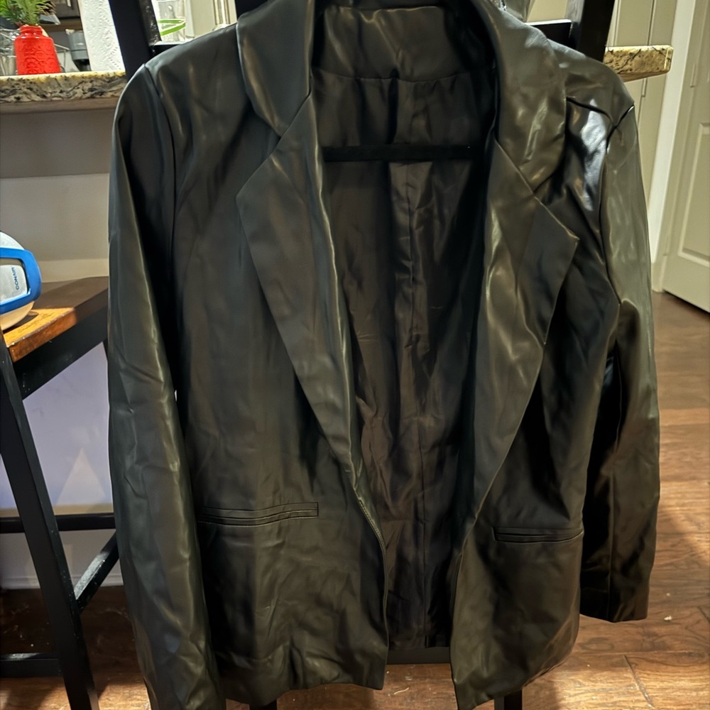 Black leather jacket